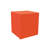 Kub box H110 100x100 - mandarine