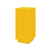 Stèle carrée H110 47x47 - jaune