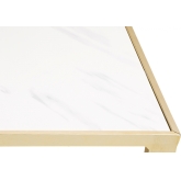 Table Kadra H105 150x50 - marbre & laiton